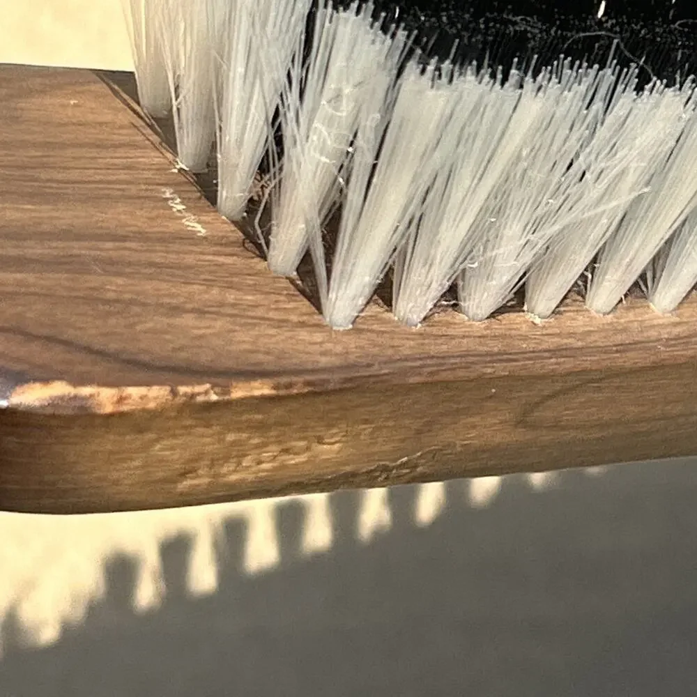 Vintage Japan Wooden Clothes Brush Warrior Emblem Valet Garment Brush 16”